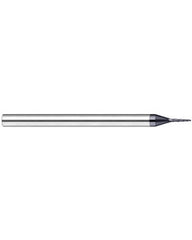 ‎0.045″ Dia. × 1/4″ LOC × 1/4″ Shank Size × 2-1/2″ OAL, 3 Flute, 20 Degrees Body Half Taper Angle, Carbide, AlTiN Nano, Ball, Tapered End Mill