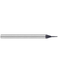 ‎0.045″ Dia. × 1/4″ LOC × 1/8″ Shank Size × 1-1/2″ OAL, 3 Flute, 6 Degrees Body Half Taper Angle, Carbide, AlTiN Nano, Square, Tapered End Mill