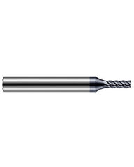 ‎0.06″ Cutting Dia. × 1/4″ Shank Size × 0.09″ LOC × 2-1/2″ OAL, 5 Flute, Carbide, AlTiN Nano, 0.005″ Corner Radius End Mill