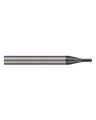 ‎1/8″ Dia. × 3/16″ LOC × 1/4″ Shank Size × 2-1/2″ OAL, 6 Flute, Carbide, TiAlN Nano, Ballnose Endmill