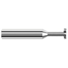 Keyseat Cutter, 5/32″ Dia. × 3/16″ Shank Dia. × 3/32″ CW × 2″ OAL, 6 Teeth, Carbide, Round Shank, Uncoated, Specialty Profiles