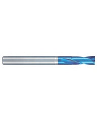 2.4 mm Dia. × 4 mm Shank Dia. × 50 mm OAL, 180 Degrees, 2 Flutes, Aqua Revo D, Solid Carbide Drills