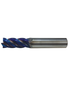 ‎L9702 - 3 mm Dia. × 8 mm LOC × 3 mm Shank Dia. × 57 mm OAL, 4 Flutes, Carbide, AlTiN Coating, Square End Mill