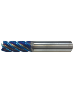 ‎L9705 - 3/4″ Dia. × 2-3/8″ LOC × 3/4″ Shank Dia. × 5″ OAL, 5 Flutes, Carbide, AlTiN Coating, Square End Mill