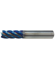 ‎L9705 - 3/4″ Dia. × 2-3/8″ LOC × 3/4″ Shank Dia. × 5″ OAL, 5 Flutes, Carbide, AlTiN Coating, Square End Mill