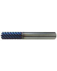 ‎L9714 - 10 mm Cutting Dia. × 22 mm LOC × 10 mm Shank Dia. × 70 mm OAL, 0.5 mm Corner Radius, 6 Flutes, Carbide, AlTiN Coating, Corner Rounding Endmill