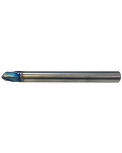 ‎L9716 - 8 mm Dia. × 8 mm LOC × 8 mm Shank Dia. × 90 mm OAL, 2 Flutes, Carbide, AlTiN Coating, Ball Nose End Mill