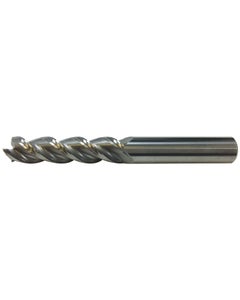 ‎L9718 - 10 mm Dia. × 22 mm LOC × 10 mm Shank Dia. × 70 mm OAL, 3 Flutes, Carbide, Bright Coating, Square End Mill