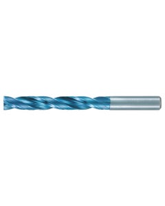 1.4 mm Dia. × 3 mm Shank Dia. × 60 mm OAL, 180 Degrees, 5xD, 2 Flutes, Aqua Revo D, Solid Carbide Drills