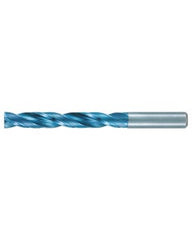 2.6 mm Dia. × 3 mm Shank Dia. × 74 mm OAL, 180 Degrees, 5xD, 2 Flutes, Aqua Revo D, Solid Carbide Drills