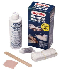 3M - 7 Piece Fiberglass Repair Kit - 8 oz Fiberglass Resin, .2 oz Liquid Hardener Plastic Spreader, 3 Sq Ft Fiberglass Cloth, Mixing Stick, Mixing Tray, Instructions Booklet - Caliber Tooling