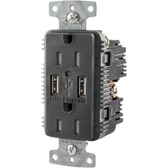 Hubbell Wiring Device-Kellems - USB Receptacles Number of USB Ports: 2 Number of Receptacles: 2 - Caliber Tooling