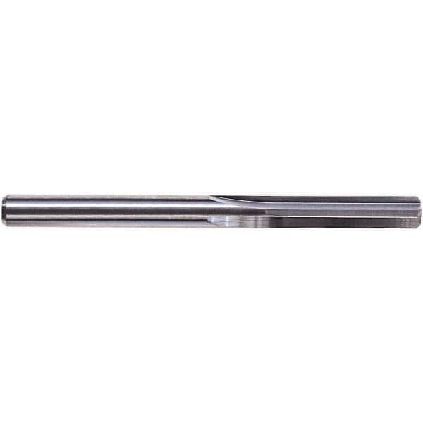 Chucking Reamer: 0.4373″ Dia, 3-3/4″ OAL, 1-3/8″ Flute Length, Straight Shank, Solid Carbide 6 Flute, RH