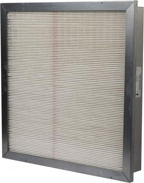 Made in USA - 24" Noml Height x 24" Noml Width x 4" Noml Depth, 85% Capture Efficiency, Wireless Pleated Air Filter - MERV 13, Microfiberglass Paper, Integrated Metal Frame, 500 Max FPM, 2,000 CFM, For Any Unit - Caliber Tooling