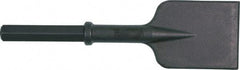 Ingersoll-Rand - 5" Head Width, 18" OAL, 1-1/8" Shank Diam, Asphalt Cutter Chisel - Hex Drive, Hex Shank, Steel - Caliber Tooling