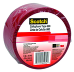 List 660 1" x 72 yds Light Duty Packaging Tape - Red - Caliber Tooling