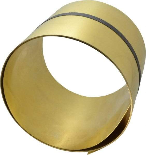 Made in USA - 100 Inch Long x 6 Inch Wide x 0.02 Inch Thick, Roll Shim Stock - Brass - Caliber Tooling