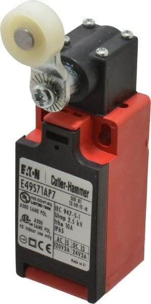 Eaton Cutler-Hammer - SPDT, NC/NO, 240 VAC, 30 VDC, Screw Terminal, Roller Lever Actuator, General Purpose Limit Switch - 4, 13, 4X, 6P NEMA Rating, IP65 IPR Rating, Screw Mount - Caliber Tooling