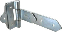 Made in USA - 8" Long x 2" Wide, Hinge - Zinc, Zinc Plated Finish - Caliber Tooling