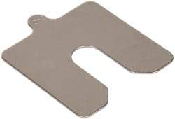 Made in USA - 5 Piece, 3 Inch Long x 3 Inch Wide x 0.05 Inch Thick, Slotted Shim Stock - Stainless Steel, 3/4 Inch Wide Slot - Caliber Tooling