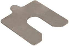 Made in USA - 5 Piece, 4 Inch Long x 4 Inch Wide x 0.125 Inch Thick, Slotted Shim Stock - Stainless Steel, 1-1/4 Inch Wide Slot - Caliber Tooling