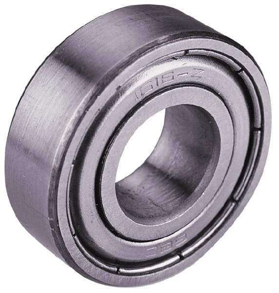 Value Collection - 1" Bore Diam, 2" OD, Double Shield Semi Ground Extra Light Radial Ball Bearing - 9/16" Wide, 1 Row, Round Bore, 1,565 Lb Static Capacity, 2,914 Lb Dynamic Capacity - Caliber Tooling