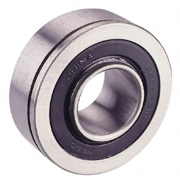 Value Collection - 5/8" Bore Diam, 1-3/4" OD, Double Seal Semi Ground Extra Light Radial Ball Bearing - 1 Row, Round Bore, 707 Lb Static Capacity, 1,366 Lb Dynamic Capacity - Caliber Tooling