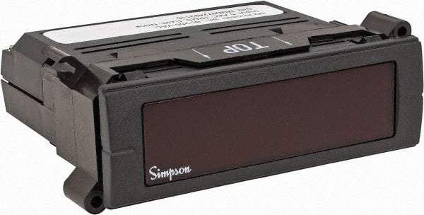 Simpson Electric - 3-1/2 Digits, Digital LCD, AC Ammeter, Panel Meter - 4-440 Hz, 250 VAC, Red - Caliber Tooling