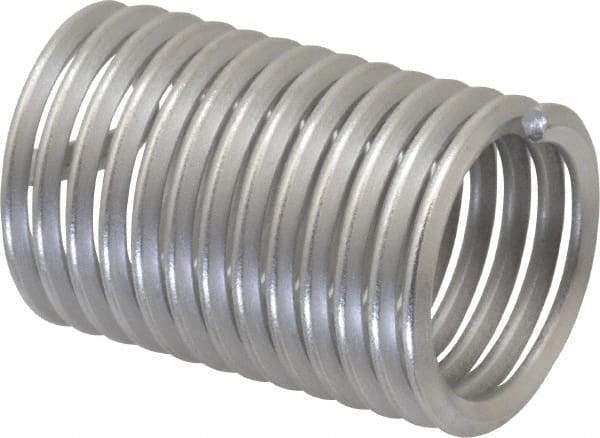 Heli-Coil - 3/4-10 UNC, 1-1/2" OAL, Free Running Helical Insert - 13 Free Coils, Tanged, 304 Stainless Steel, Bright Finish, 2D Insert Length - Caliber Tooling