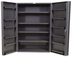 Durham - 16 Shelf Storage Cabinet - Steel, 36" Wide x 24" Deep x 72" High, Gray - Caliber Tooling