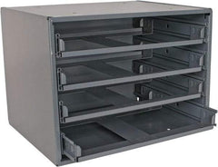 Durham - 4 Drawer, Small Parts Slide Rack Cabinet - 11-3/4" Deep x 15-1/4" Wide x 11-1/4" High - Caliber Tooling