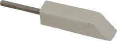 Made in USA - 3/8" Diam, 1/8" Shank Diam, Taper Shaped Mounted Bob - Medium Density, 1-1/2" Head Length, 1-1/2" Shank Length, Wool Felt, for Reciprocating Tools - Caliber Tooling