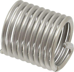 Heli-Coil - 7/8-9 UNC, 1.312" OAL, Free Running Helical Insert - 10 Free Coils, Tanged, Stainless Steel, Bright Finish, 1-1/2D Insert Length - Exact Industrial Supply