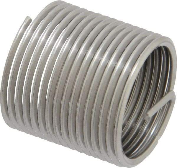 Heli-Coil - 7/8-14 UNF, 1.312" OAL, Free Running Helical Insert - 15-1/2 Free Coils, Tanged, Stainless Steel, Bright Finish, 1-1/2D Insert Length - Exact Industrial Supply