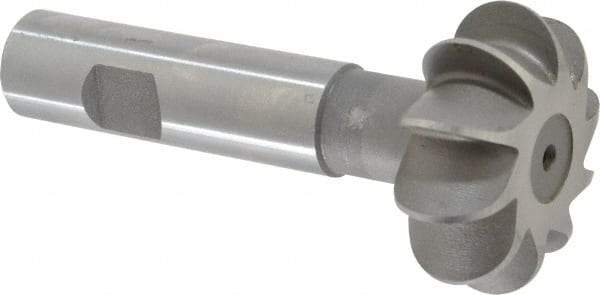 Whitney Tool Co. - 3/8" Radius, 3/4" Circle Diam, 1-7/8" Cutter Diam, Shank Connection, Convex Radius Cutter - 3/4" Shank Diam, 4" OAL, High Speed Steel, Uncoated, Profile Ground, 10 Teeth, Weldon Flat - Caliber Tooling