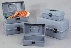 Flambeau - 1 Compartment 1 Tray Utility Tool Box - 23" Wide x 12-1/2" Deep x 12" High, Copolymer Resin, Gray - Caliber Tooling