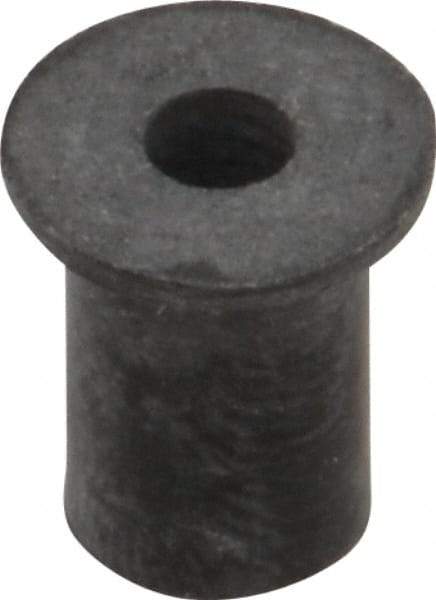 RivetKing - #6-32, 0.452" Diam x 0.062" Thick Flange, Rubber Insulated Rivet Nut - UNC Thread, Rubber, 5/16" Body Diam, 1/2" OAL - Caliber Tooling