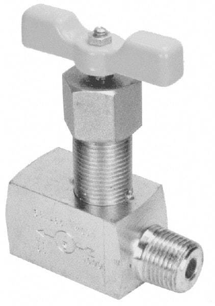 Value Collection - 3/4" Pipe, Inline Hard Seat Needle Valve - FNPT x FNPT Ends, Alloy Valve, 10,000 Max psi - Caliber Tooling