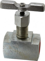 Value Collection - 1" Pipe, Inline Hard Seat Needle Valve - FNPT x FNPT Ends, Alloy Valve, 10,000 Max psi - Caliber Tooling