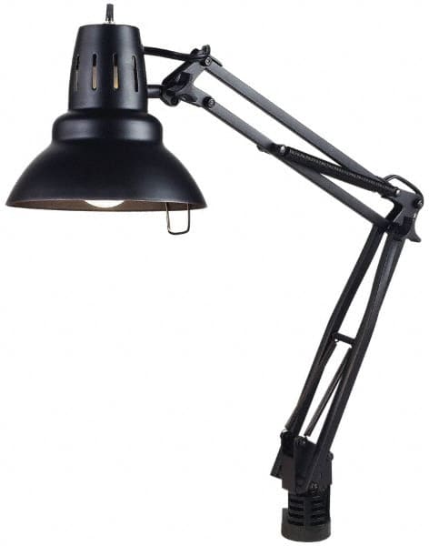 Electrix - 30 Inch, Spring Suspension, Clamp on, Incandescent, Black, Desk Light - 100 Watt, Nonmagnifying - Caliber Tooling