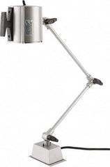 Electrix - 32 Inch, Swing Arm, Direct Mounted, Halogen, Gray, Desk Task Light - 55 Watt, 12 Volt, Nonmagnifying - Caliber Tooling