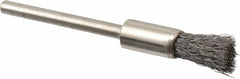 Osborn - 1/4" Brush Diam, End Brush - 1/8" Diam Shank, 25,000 Max RPM - Caliber Tooling