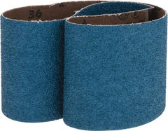 Made in USA - 3" Wide x 24" OAL, 36 Grit, Zirconia Alumina Abrasive Belt - Zirconia Alumina, Very Coarse, Coated, X Weighted Cloth Backing - Caliber Tooling