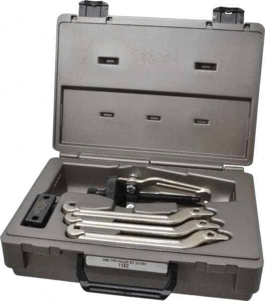 OTC - 5 Piece, 5 Ton Capacity, 6-1/4" Spread, Puller Set - 2, 3 Jaws, 12.67" OAL, 6" Reach - Caliber Tooling