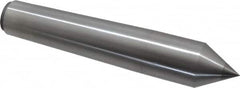 Made in USA - Carbide-Tipped Alloy Steel Standard Point Solid Dead Center - 4MT Morse Taper, 6-3/4" OAL - Caliber Tooling