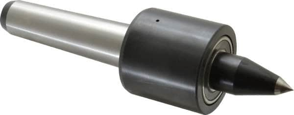 Riten - MT4 Taper Shank, 2-3/8" Head Diam 2,200 Lb Capacity Live Center - 2,500 Max RPM, 2-1/4" Head Length, 1/2" Point Diam, 2" Point Len, 900 Lb Max Workpc, Tracer Point - Caliber Tooling