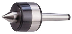 Bison - MT4 Taper Shank, 2.52" Head Diam 1,850 Lb Capacity Live Center - 3,000 Max RPM, 1.1" Point Diam, 1.24" Point Len, 1,850 Lb Max Workpc, 7.24" OAL, 1.24" Long Tip, Standard Point - Caliber Tooling