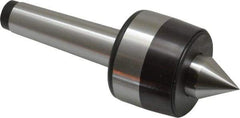 Bison - MT3 Taper Shank, 2.2" Head Diam 925 Lb Capacity Live Center - 4,000 Max RPM, 0.98" Point Diam, 1.12" Point Len, 925 Lb Max Workpc, 6.14" OAL, 1.12" Long Tip, Standard Point - Caliber Tooling