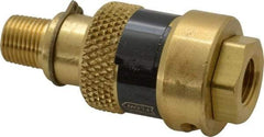 Coilhose Pneumatics - 1/8" Pipe, FNPT x MNPT, Brass Lockout Valve - 150 Max psi, Brass Sleeve - Caliber Tooling