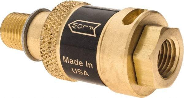 Coilhose Pneumatics - 1/4" Pipe, FNPT x MNPT, Brass Lockout Valve - 150 Max psi, Brass Sleeve - Caliber Tooling